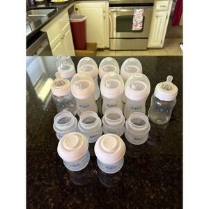 Huge Lot Avent Bottles 9 Oz And 4 Oz 16 Bottles Infant Baby Gear Feeding